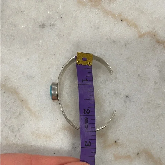Silver and Turquoise Bracelet - Picture 3 of 4